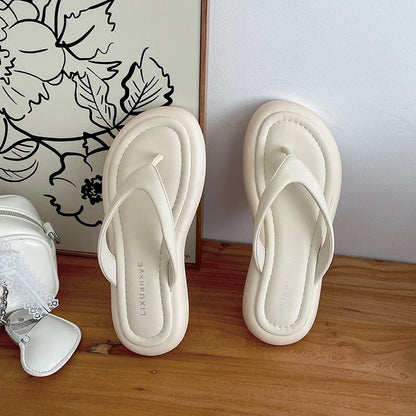 New Women's Summer Beach Flip Flops Slip-On Fashion Casual Vacation Slippers Soft Sole Footwear for Ladies