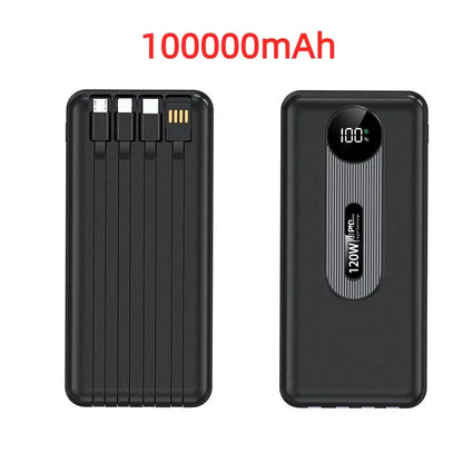 200000mAh 120W Mobile Power Bank Ultra Fast Charging Digital Display Battery Large Capacity Suitable For iPhone Huawei Xiaomi