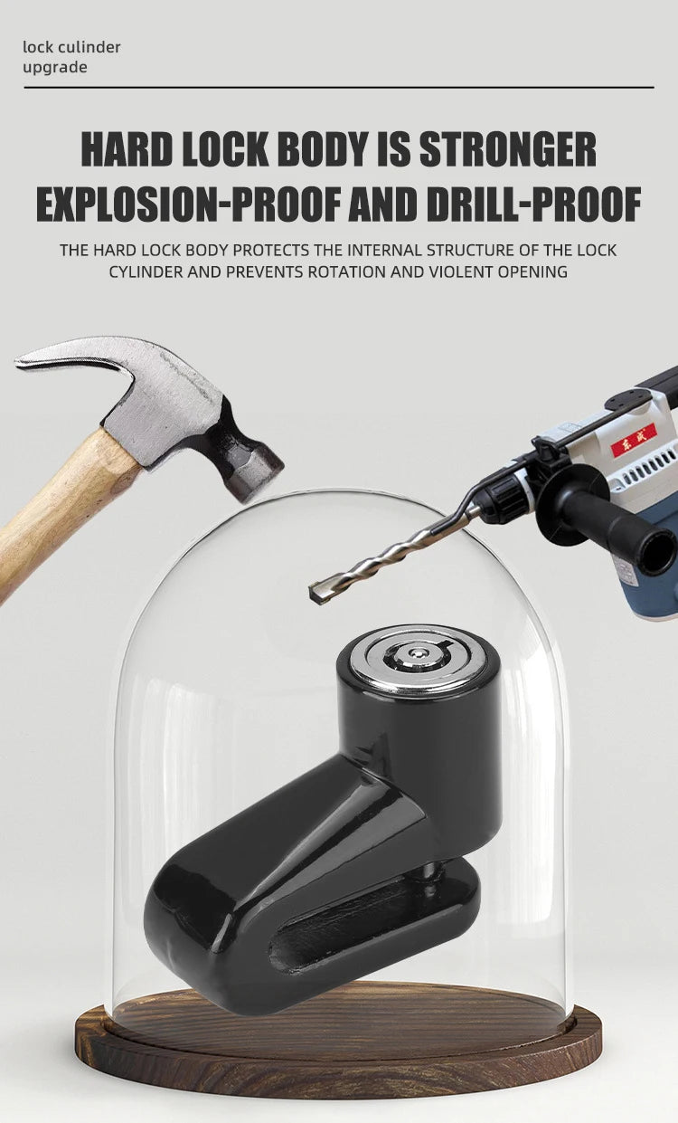 Motorcycle Bike Lock Security Anti Theft Bicycle Motorbike Motor Disc Brake Lock Theft Protection for Scooter Safety Motor Lock