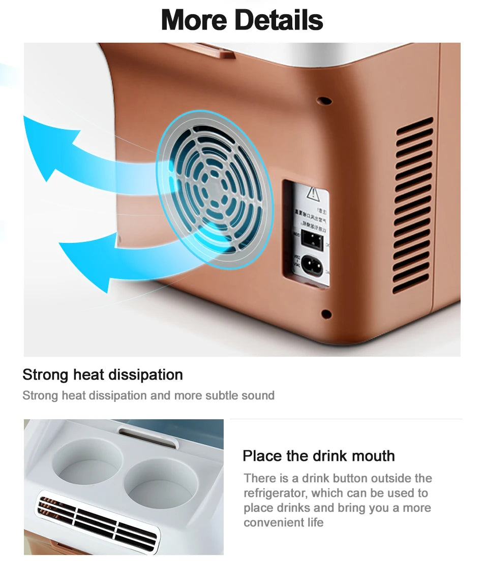 Ice box Mini Fridge 220V 12V 24V Portable Electric Cooler Refrigerator For Camping Home Truck Beach Vehicle Mini Fridge Cool car