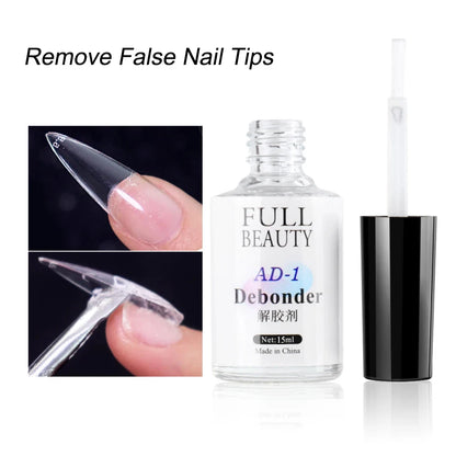 15ml Nail Glue Remover False Nail Tips Debonder Removing Gel Rhinestone Fake Press On Nails Fast Dissolve Liquid Manicure Tools