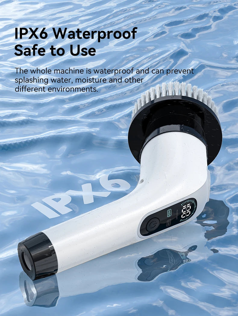 Electric Cleaning Brush Cordless Handheld Shower Scrubber Spin Cleaner Multifunctional Cleaner with 7PCS Heads Bathroom Kitchen