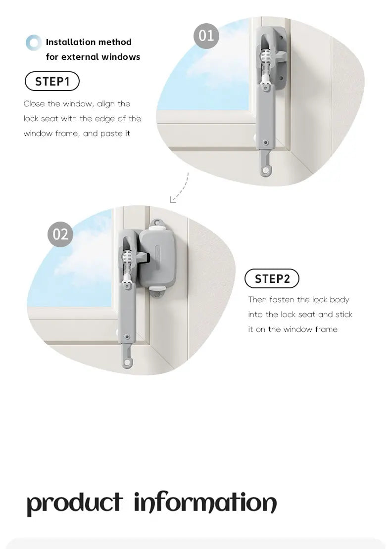 AIBEDILA Window safety door lock buckle childen protection high-rise anti fall windproof fixed limiter for window opening