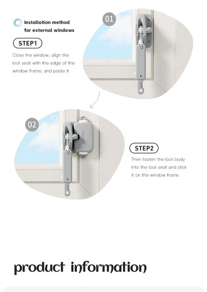 AIBEDILA Window safety door lock buckle childen protection high-rise anti fall windproof fixed limiter for window opening