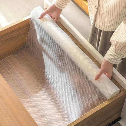 Reusable Shelf Liners Cabinet Mat Drawer Mat Moisture-Proof Waterproof Dust Anti-Slip Fridge Kitchen Table Pad Paper