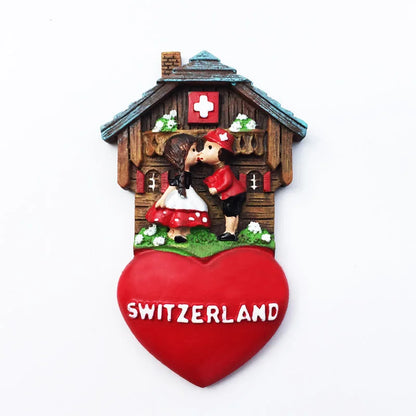 Europe Switzerland 3D Fridge Magnets Tourism Souvenir Refrigerator Magnets Sticker Collection Handicraft Decoration Articles