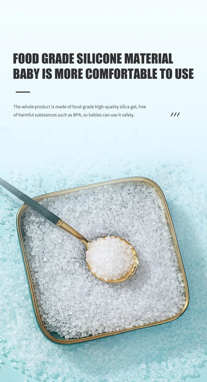 Silicone Baby Snack Cup Kids Solid Color Silicone Food Box Baby Portable Baby Snack Container with Baby Cup Lid