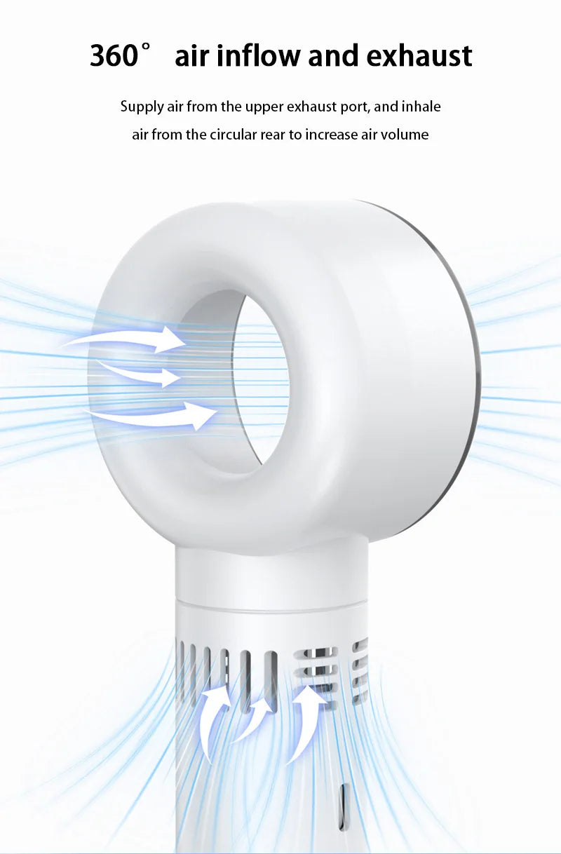 2025 New Portable Hand Fan  100 Wind Speeds Mini Bladeless Handheld Fan USB Rechargeable Personal Fans Electric Eyelash Fan