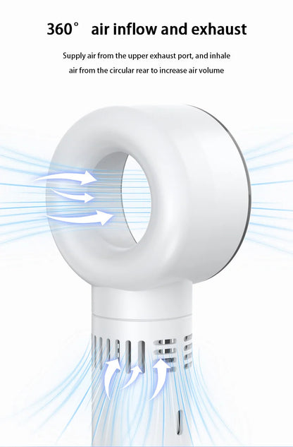 2025 New Portable Hand Fan  100 Wind Speeds Mini Bladeless Handheld Fan USB Rechargeable Personal Fans Electric Eyelash Fan