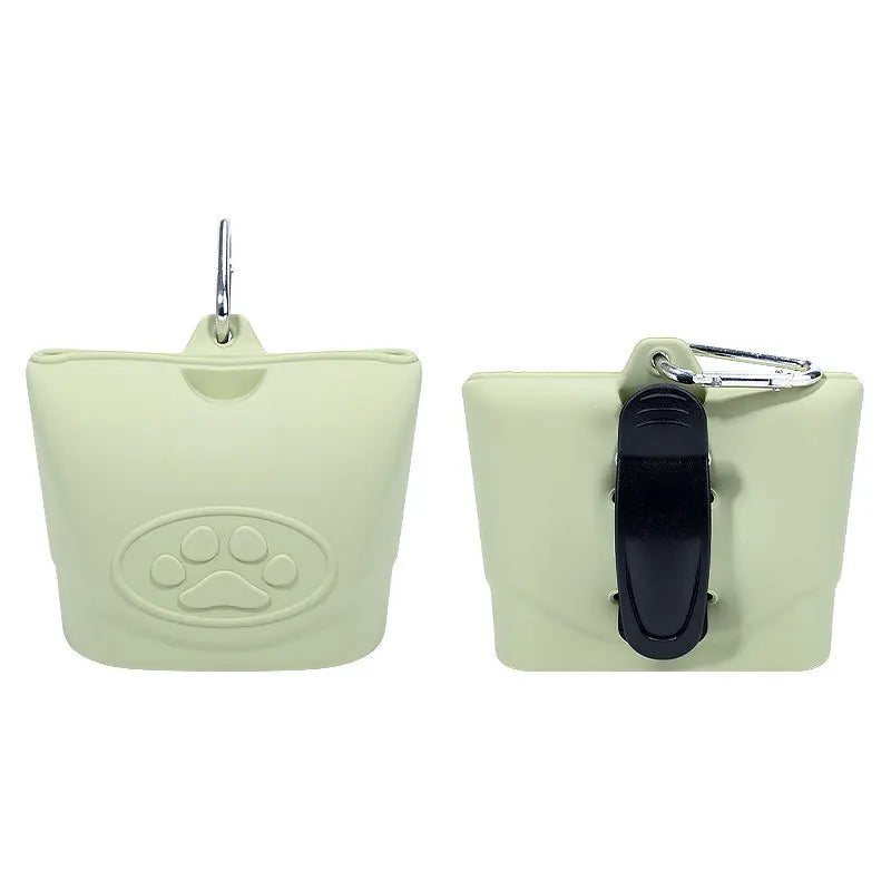 Silicone pet feeding bag, pet supplies, silicone dog food bag, silicone bag manufacturer, portable outdoor dog training bag