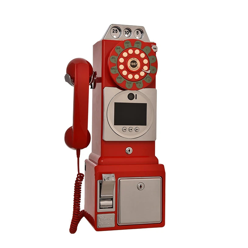 wedding party video guest book phone  Retro style retro phone booth  message recording 32G MP4 video audio message book phone