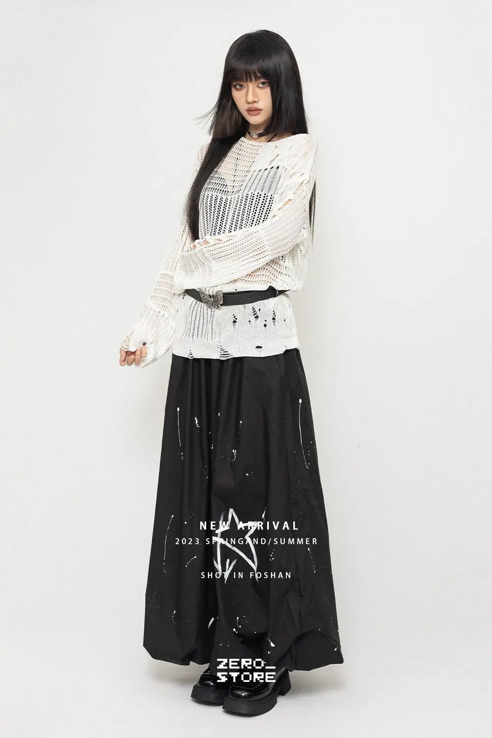 Oversized Sweater for Women Long Sleeve Harajuku Jumper Sueter Mujer Hollow Out Knitted Pullovers Y2k Tops Fashion Pull Femme