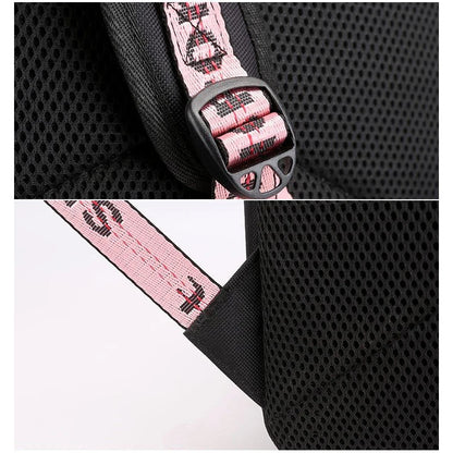 School Backpack for College Students Fashion Trend Travel Backpack USB Charging Laptop Bagpack Black School Bags for Teenager