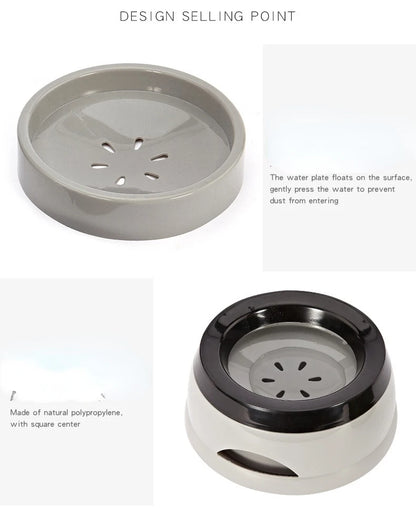 Pet Dog Bowls Floating Not Wetting Mouth Cat Bowl No Spill Drinking Water Feeder Plastic Portable Dog Bowl Support Accessories