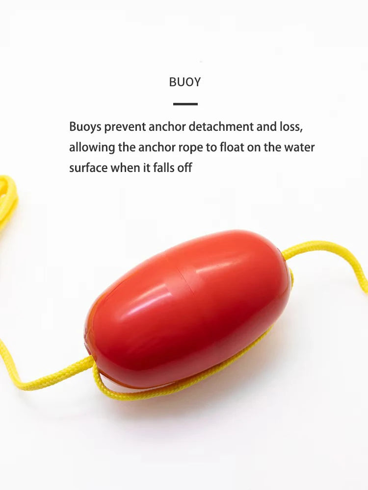 Kayak Anchor Kit Aluminum Folding Boat Anchor With 5M Rope And Buoy Folding Anchor Kit Folding Small Boat Anchor For Fast Boat