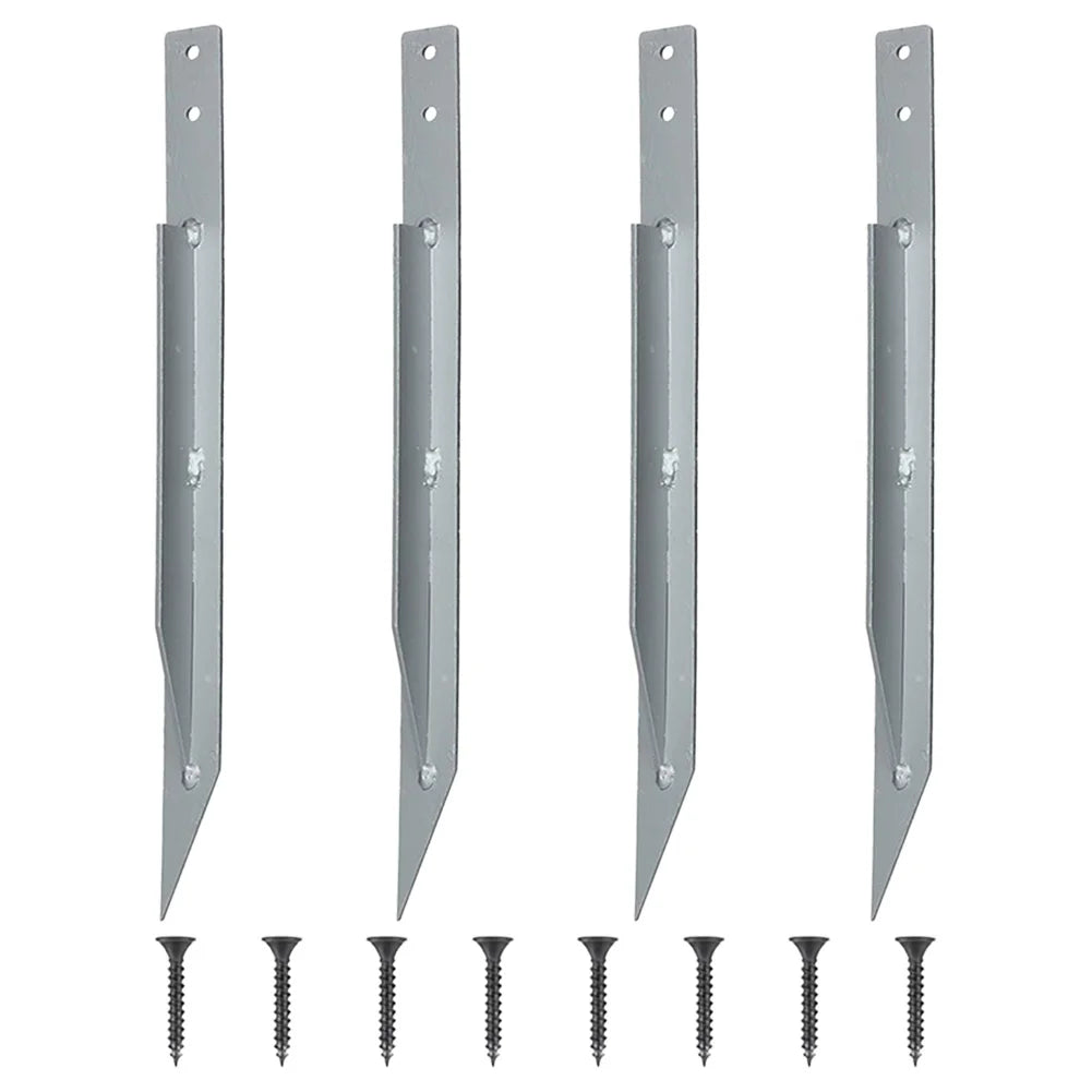 4pcs Swings Metal Anchor Heavy Duty Swing Ground Anchor With Mounting Screws For Securing Outdoor Swings Tool Accessory