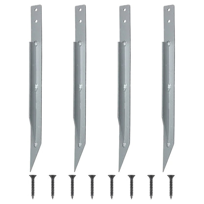 4pcs Swings Metal Anchor Heavy Duty Swing Ground Anchor With Mounting Screws For Securing Outdoor Swings Tool Accessory