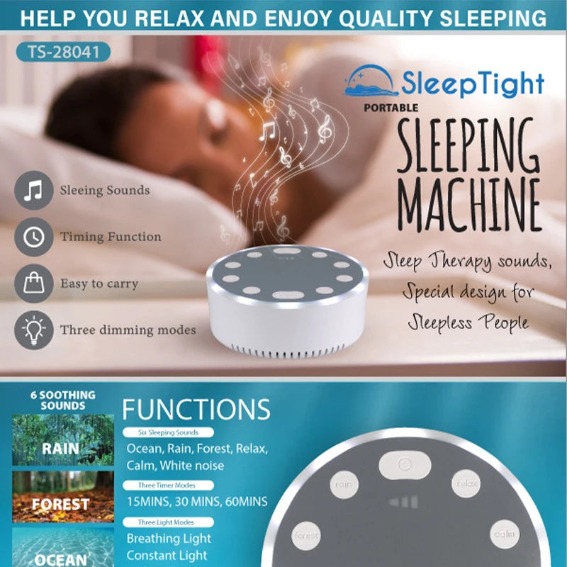 Intelligent Speaker White Noise Sleep Music Sound Adjustment Mood Sleeping Aid With Ambient Lighting