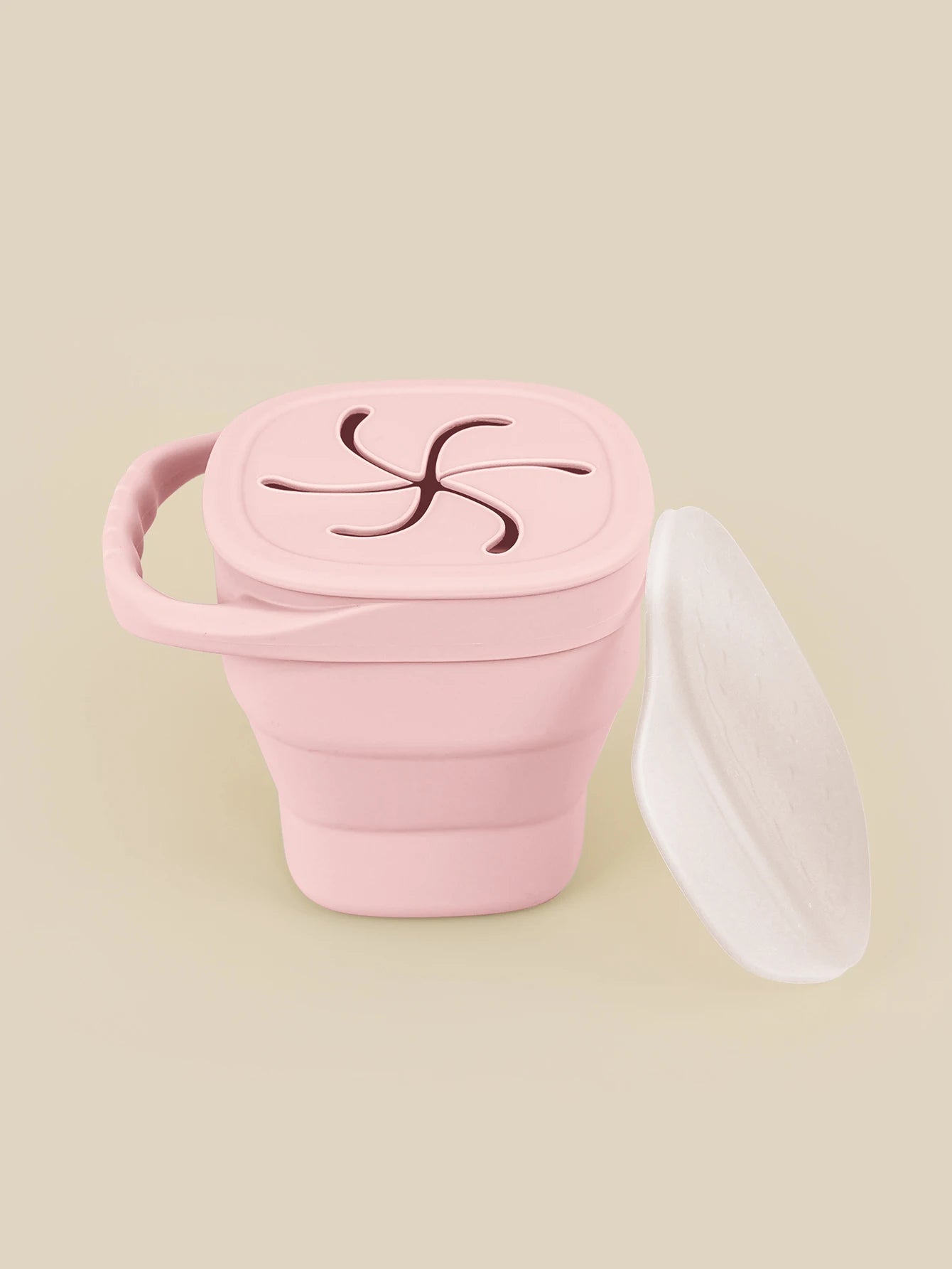 Baby Silicone Snack Cup Baby Portable Baby Snack Box Feeding Trianing Baby Food Storage Soft Silicone Snack Box Boys Girls Gifts