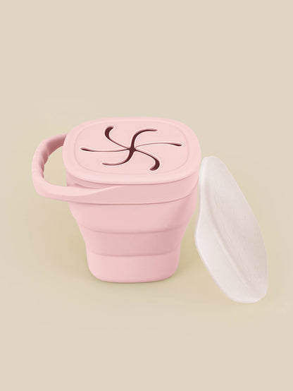 Baby Silicone Snack Cup Baby Portable Baby Snack Box Feeding Trianing Baby Food Storage Soft Silicone Snack Box Boys Girls Gifts