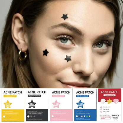 360Pcs Colorful Invisible Pimple Removal Anti-Acne Hydrocolloid Patches Spots Marks Concealer Beauty Makeup Tool Repair Sticker
