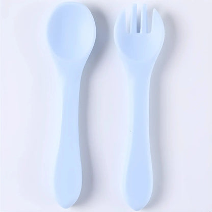 Children's tableware complementary soft spoon baby spoon baby silicone soft spoon feeding water small spoon