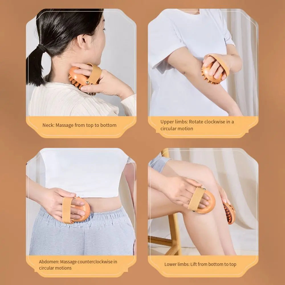 Elastic Airbag Scalp Massage Brush Eliminate Local Fat Handheld Acupoint Meridian Brush Portable Relaxation Tool