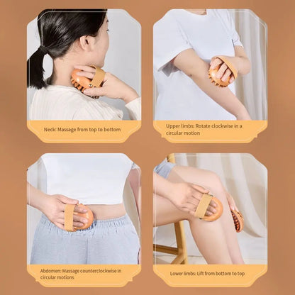 Elastic Airbag Scalp Massage Brush Eliminate Local Fat Handheld Acupoint Meridian Brush Portable Relaxation Tool