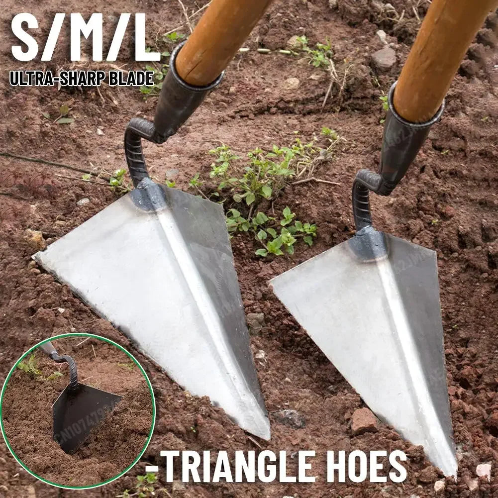 Small Tip Triangle Hoe Agricultural Land Turning Loose Soil Hoe Hand Plow/Manual Plough Rake Hoe Agricultural Farming Equipment