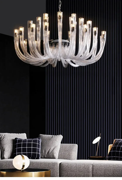 ART DECO Glass Chandelier for Living Room Bedroom Dining Room Designer Luxury LED Hanging Ligting 2024 NEW Lamp