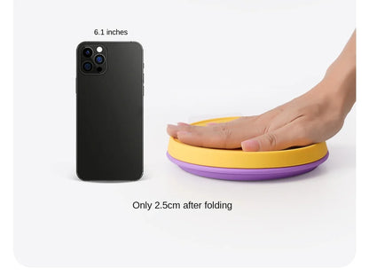 Silicone Bowl Foldable with Lid Camping Baby Travel Portable Round Large Food Container Heat Resistant Salad Bowl