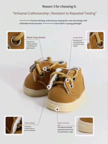 Labubu 17cm  Shoes Fashion labubu Canvas Shoes Clothes Cartoon Baby Canvas Leather Shoes Doll Universal Clothing Accessories