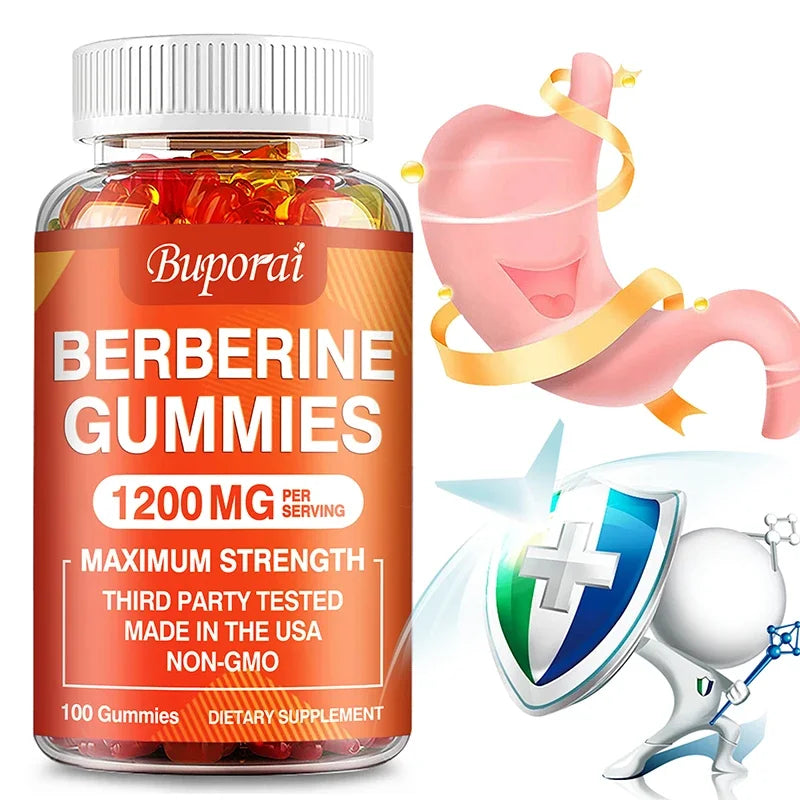 Berberine Gummies - Promotes Healthy Cholesterol and Aids Cardiovascular Function Gastrointestinal Function Antioxidant