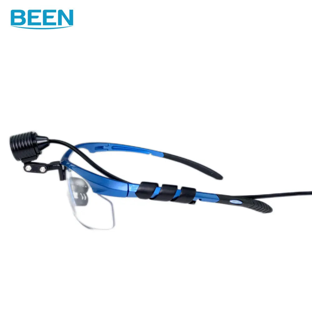 BEEN Oral Dental Headlight 3W LED Dentist Surgical Operation Headlamp with Protection Glasses Rechargeable Lithium-ion Loupes