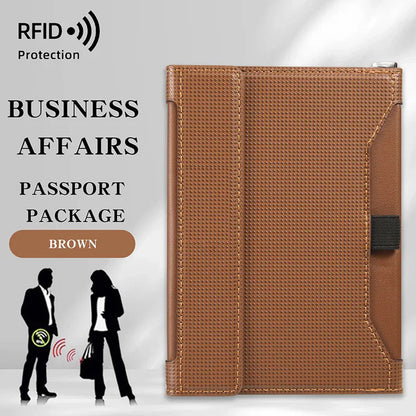 Travel Essentials RFID Blocking Passport Holder Multifunctional Large Capacity Passport Cover Gifts Business Travel Card Case