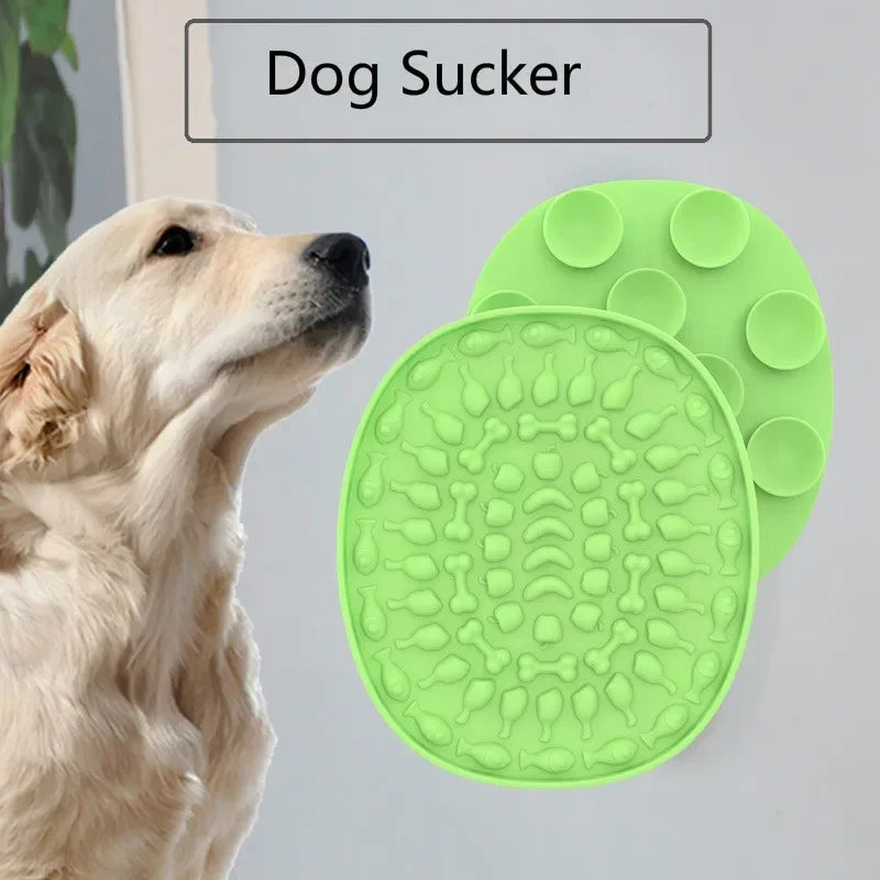 Dog Silicone Lick Mat, Slow Food Plate, Bathing Distraction, Sucker, Food Training Pet Feeder Supplies for Dogs