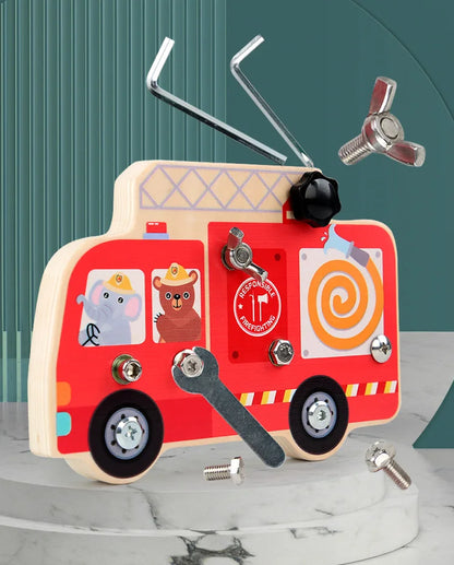 Montessori Screw Driver Board Educational Sensory Toy Preschool Wooden Toy Wooden Educational Toy for Toddler Skill Learning Toy