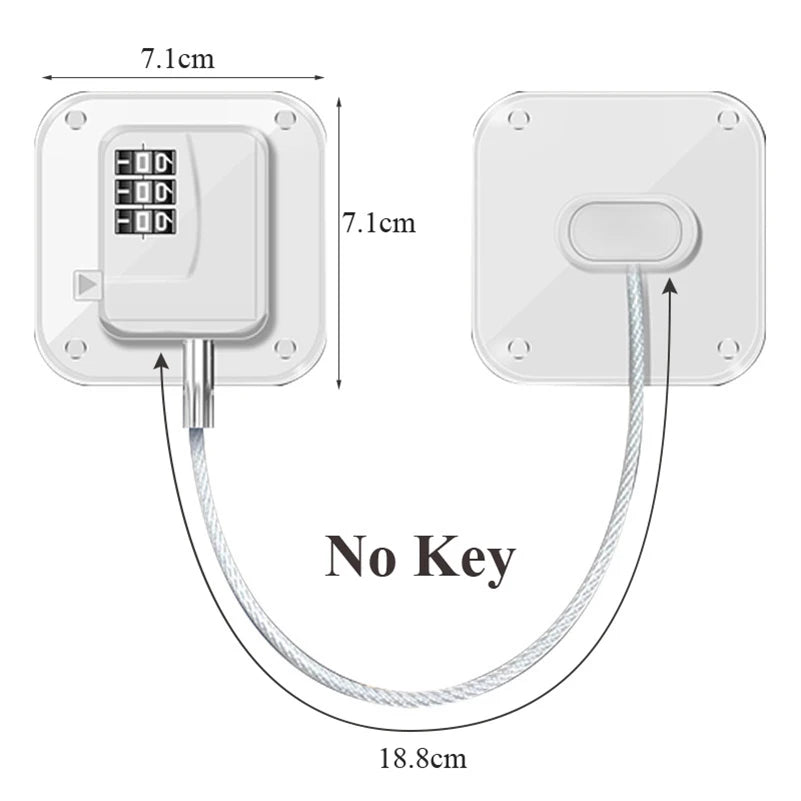 1 Piece Child Protection Locks Baby Cabinet Door Locks Refrigerator Locks High-Rise Anti-Falling Building Safety Code Lock