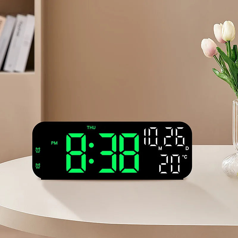 Electronic Clock Simple Sound Control Alarm Clock Multi-function LED Clock Multi-group Alarm Clock Temperature Display