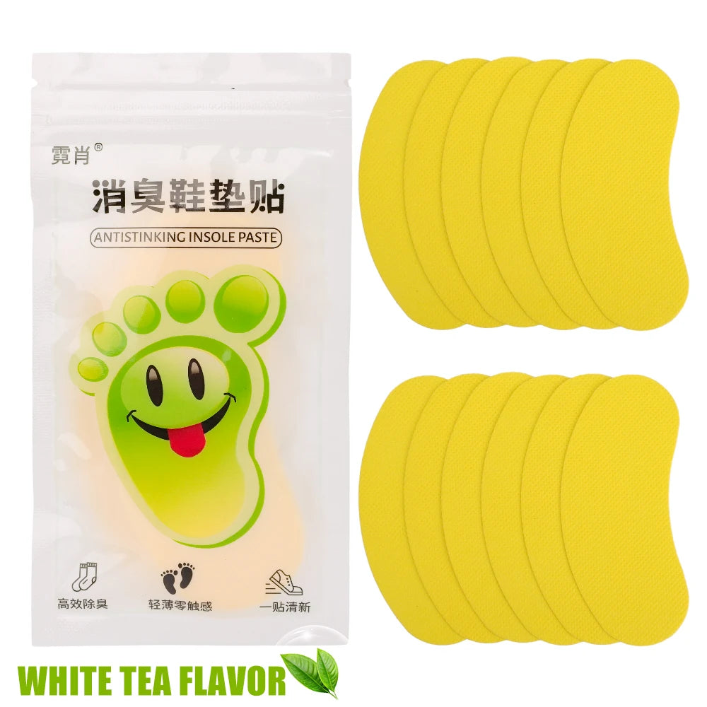 48pcs Shoes Deodorant Sticker Deodorant Foot Odor Deodorants Sneaker Smell Fresh Fruity Aroma Insole Sterilization Sticker Pads