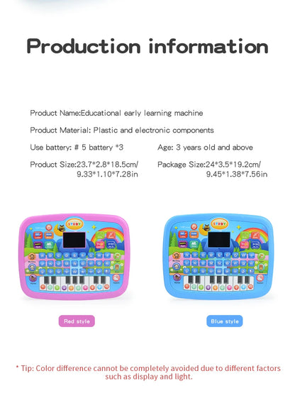 Educational Learning Machine Toys, Electronic Study Game for 3+ Year Old's Girls Boys Gift Birthday Presents Child Kids Computer