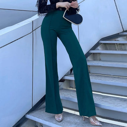 Cargo Pants Women High Waist Casual Work Pants Solid Stretch High Waist Straight Trousers Cargo Pants For Women Plus Size
