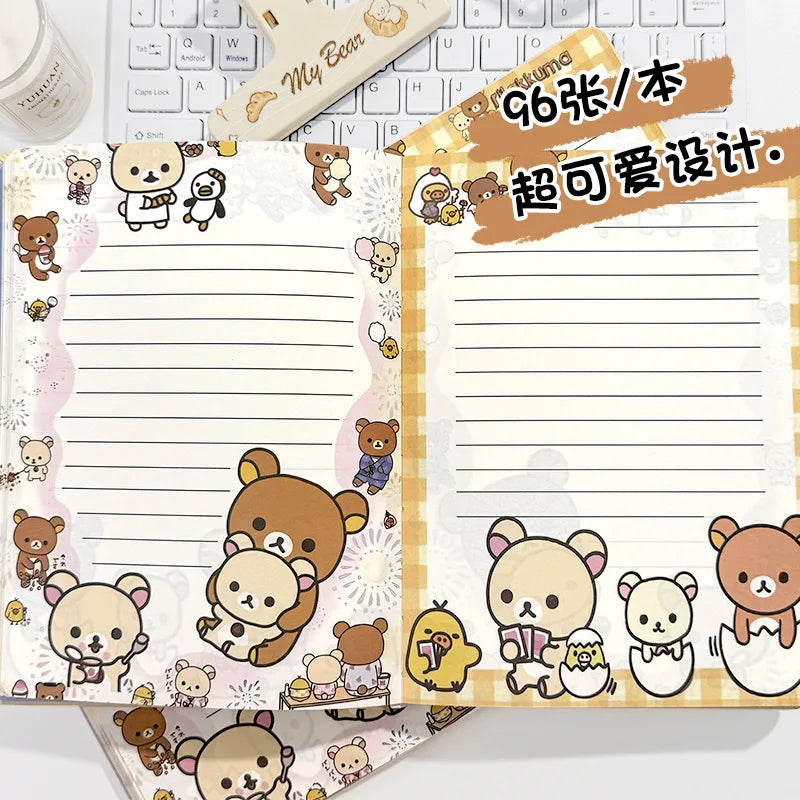 Rilakkuma Notebooks Anime Relax Bear A5 Journal Student Writing Notepad Kids New School Stationery Office Supplies Children Gift