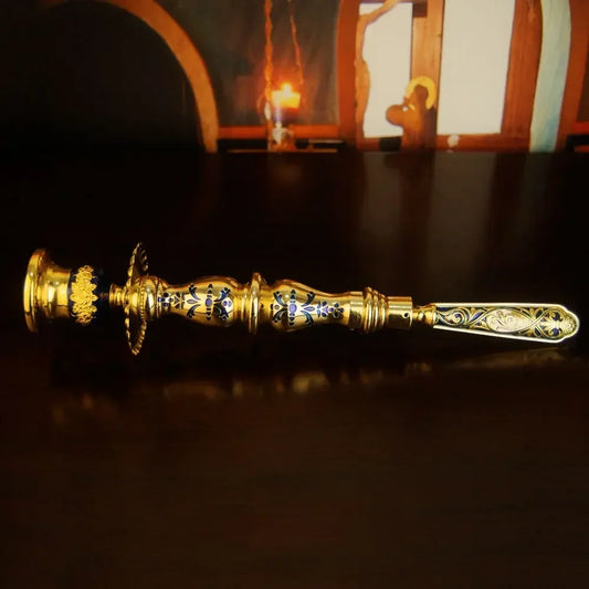 Orthodox Candle Religion Handhold Candle Holder Church Decor Single Candlestick Orthodox Church Supplies Religious  Accessory
