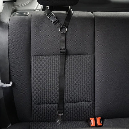Car Seat Belt for Dogs, Two-in-one Nylon Leashes Backseat Safety Belt, Adjustable Dogs Harness Collar, Pet Accessories