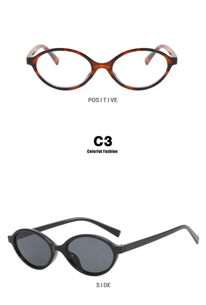 Vintage Oval Sunglasses Women Fashion Sun Glasses for Female Sexy Ladies Small Frame Round Eyewear
