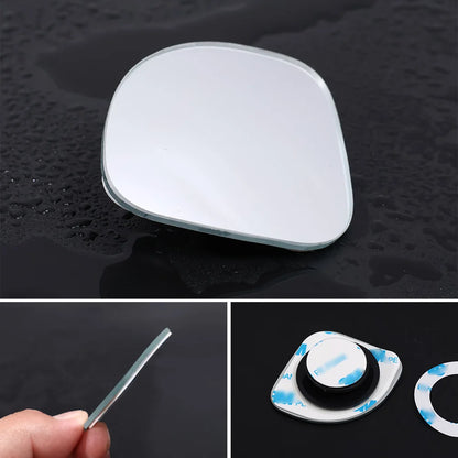 2pcs Car Blind Spot Mirror Frameless Auxiliary Rearview Mirror Auto Motorcycle Universal Wide Angle Adjustable Small Mirrors