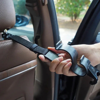 2pcs Car Back Seat Hook Multi-function Rear Seat Headrest Hanging Hook Umbrella Holder Seat Back Storage Hook Auto Interior Tool
