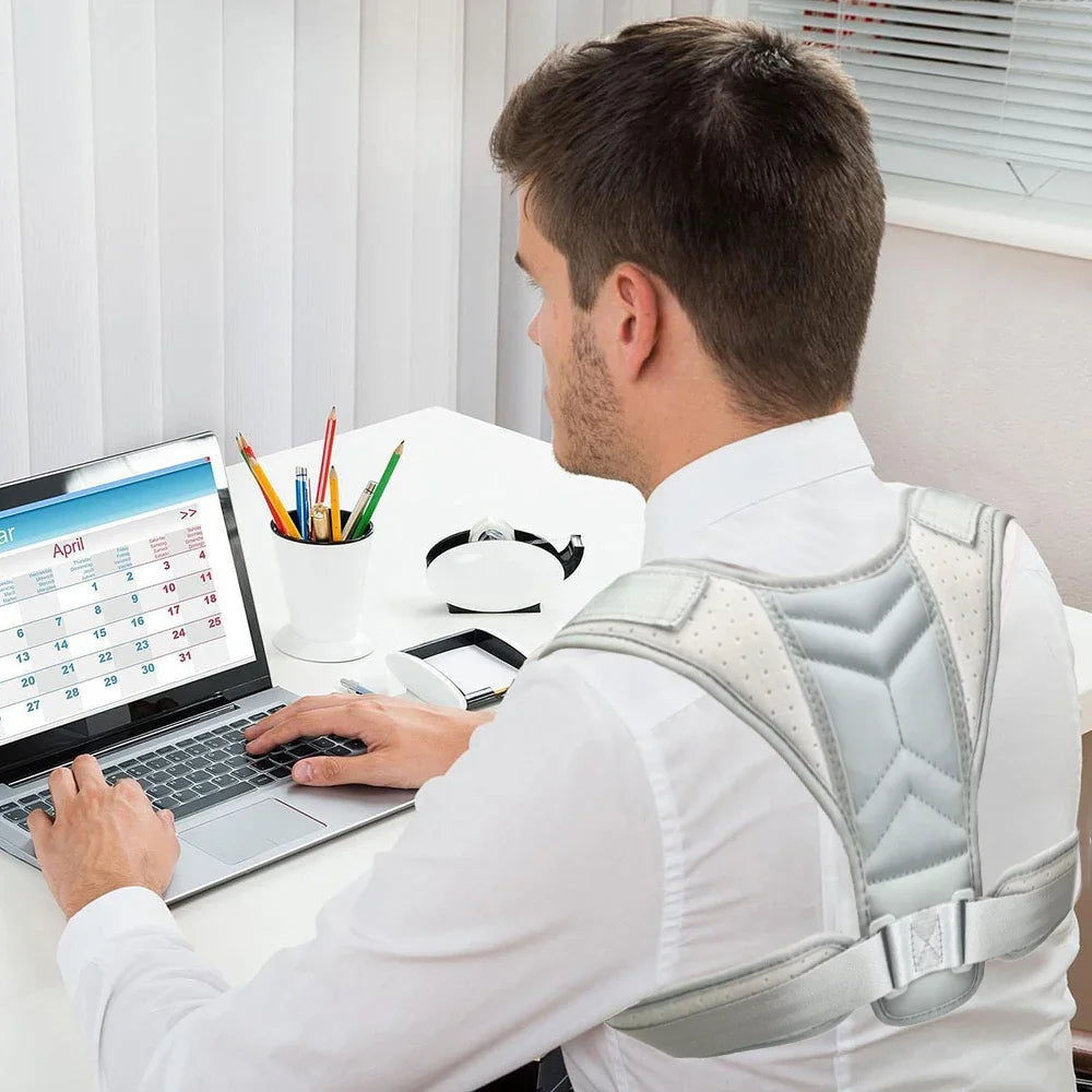 1Pcs Adjustable Posture Corrector Belt for Men & Women - Upper Back, Spine & Shoulder Support for Home, Office - Improve Posture