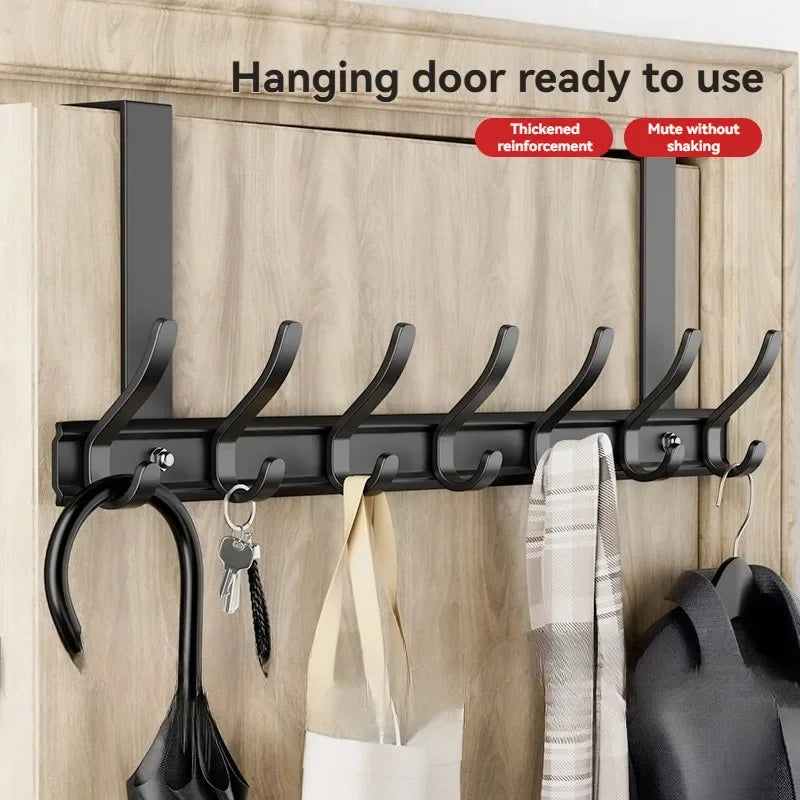 Hooks Over The Door 5-8 Hooks Clothes Coat Hat Towel Hanger Home Bathroom Organizer Rack Kitchen Accessories Holder